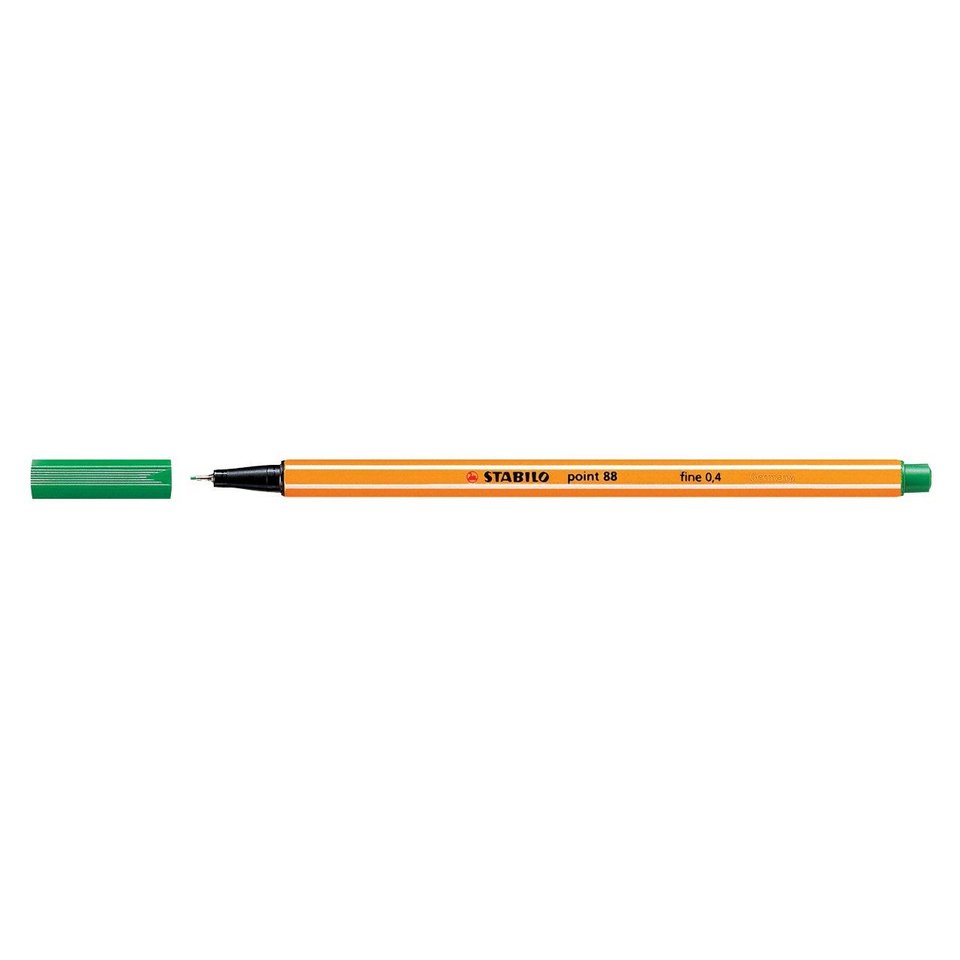 ручка капиллярная STABILO POINT 0.4мм Супер тонкий наконечник зеленый
