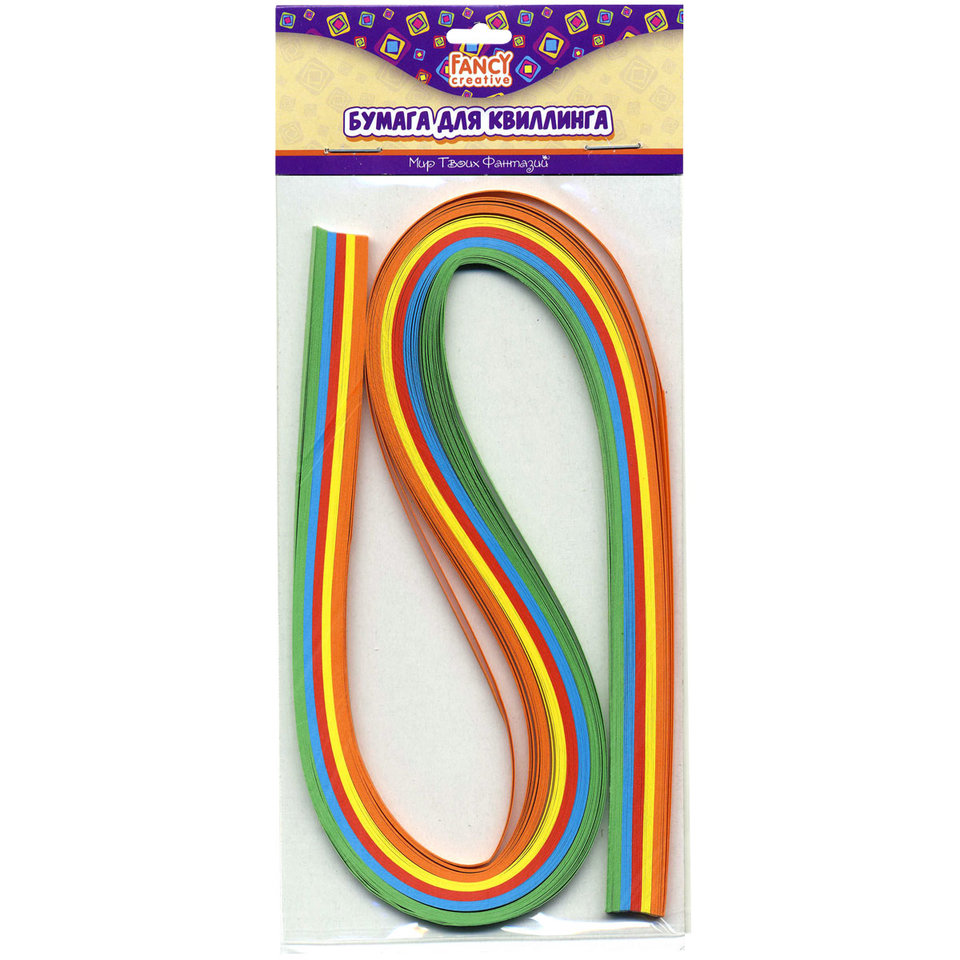 набор бумаги для квиллинга РАДУГА 3ммх53см 100 штук FD090008