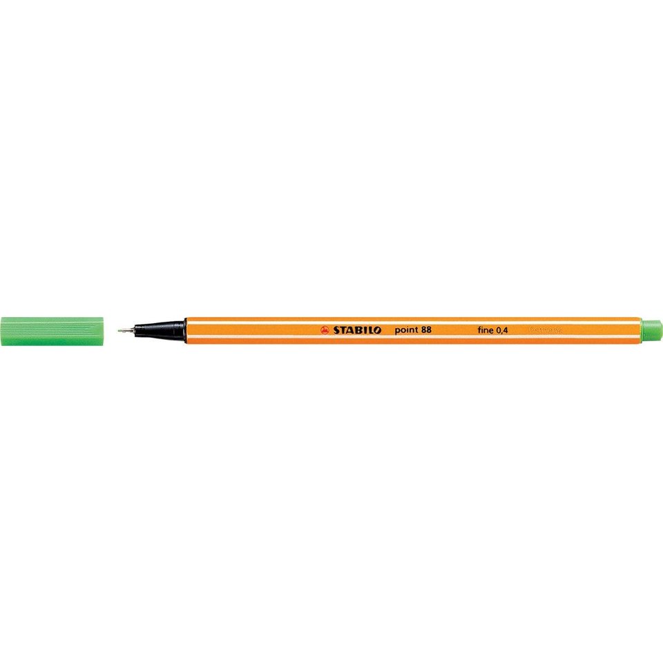 ручка капиллярная STABILO POINT 0.4мм Супер тонкий наконечник ярко-зеленая