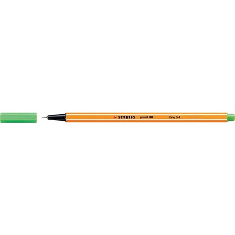 ручка капиллярная STABILO POINT 0.4мм Супер тонкий наконечник ярко-зеленая