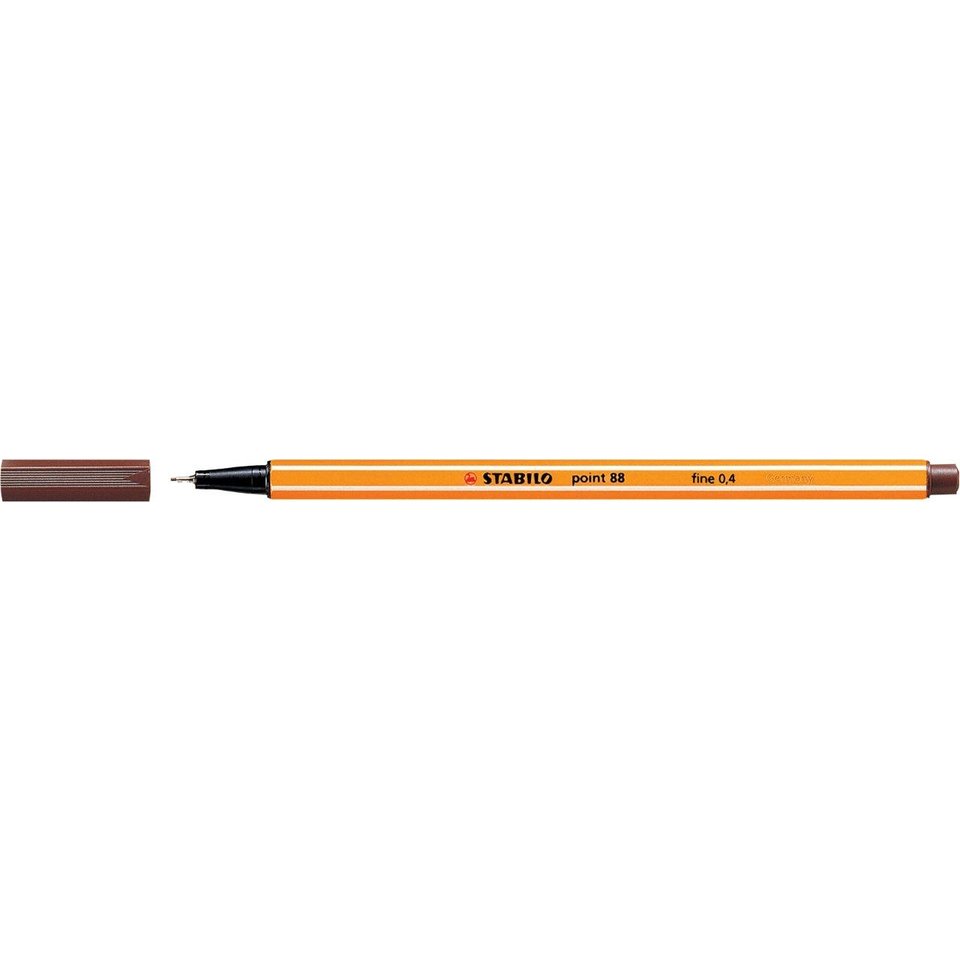 ручка капиллярная STABILO POINT 0.4мм Супер тонкий наконечник коричневая