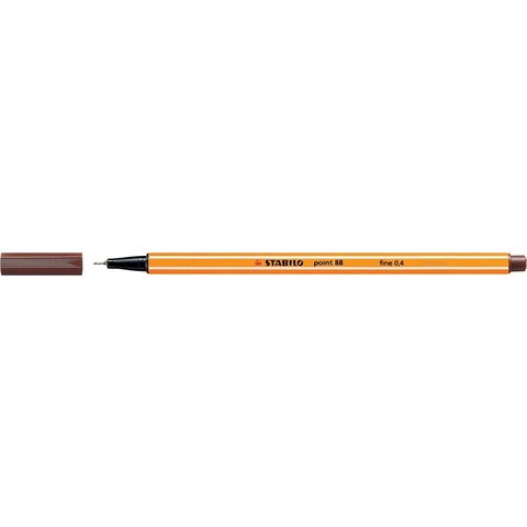 ручка капиллярная STABILO POINT 0.4мм Супер тонкий наконечник коричневая