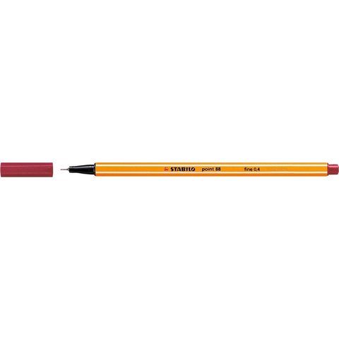 ручка капиллярная STABILO POINT 0.4мм Супер тонкий наконечник темно-красная