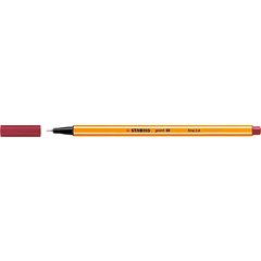 ручка капиллярная STABILO POINT 0.4мм Супер тонкий наконечник темно-красная