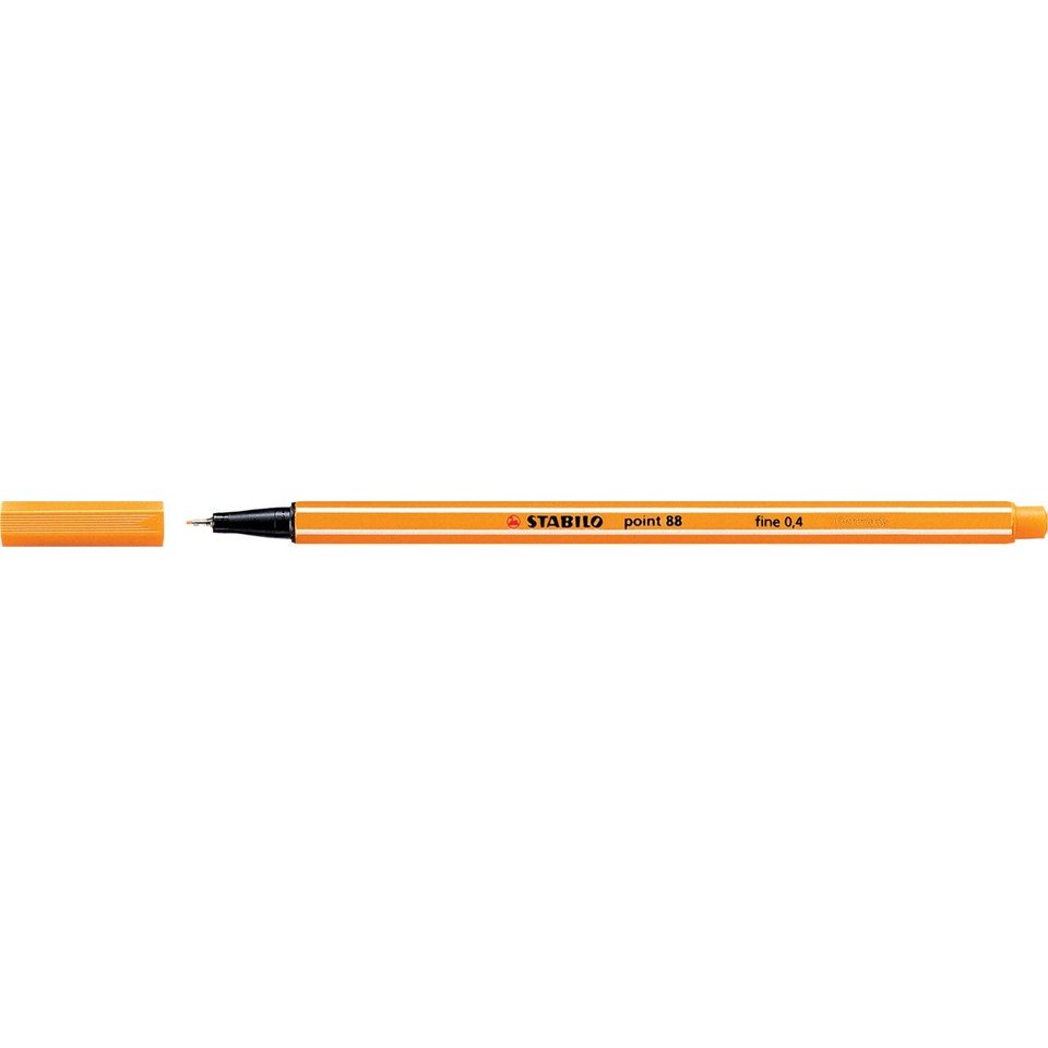 ручка капиллярная STABILO POINT 0.4мм Супер тонкий наконечник оранжевая