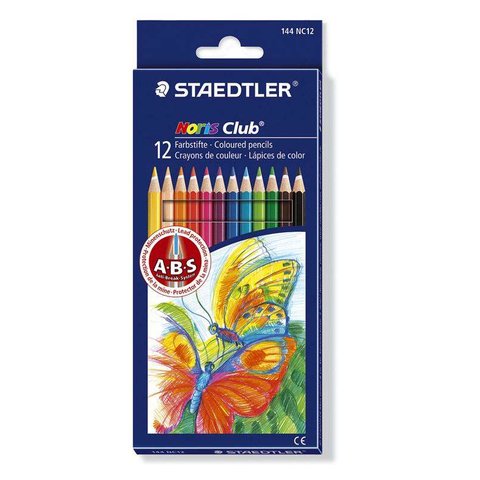 цветные карандаши 12 цветов STAEDTLER Noris Club Promo Шестигранные144NC12P1/P2