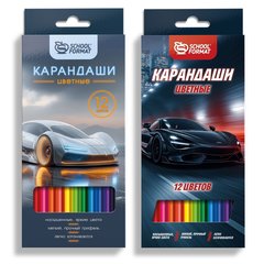цветные карандаши 12цв Микс Автомобили, динозавр, роботы КЦ12-ММЧ/266158