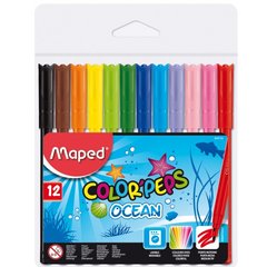 фломастеры набор 12 цветов MAPED Color Peps Ocean 845720