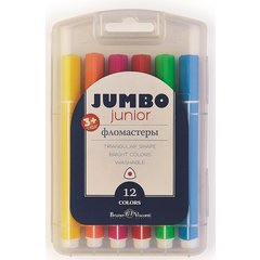 фломастеры набор 12 цветов Bruno Visconti JIMBO JUNIOR пластиковая упаковка