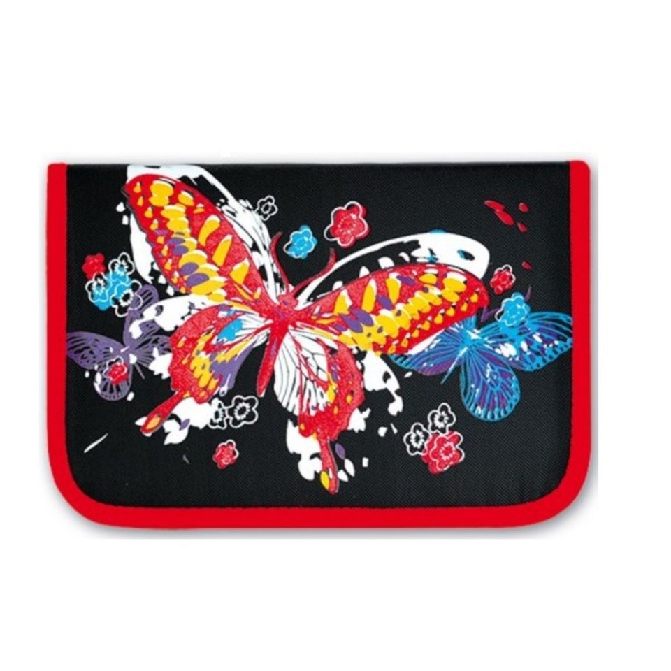 пенал для девочки Красивая бабочка 1 отделение с планкой 33449